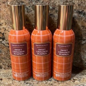 3) “Sweet Cinnamon Pumpkin” Concentrated Room Sprays ea 1.5 oz / 42.5 g B&BW NWT